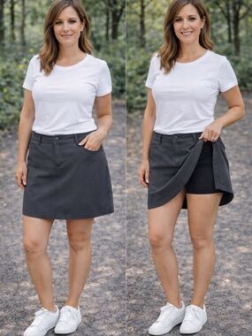 Eddie Bauer Charcoal Active Skort Size 6